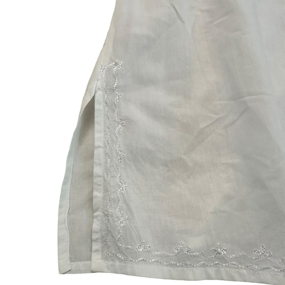 Ruby'N'Style Embroidered and Sequenced Blouse Size FREE White 100% Cotton - Picture 7 of 17